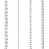 White Faceted Glass Rondelle Beads by Bead Landing