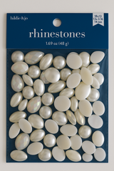 Hildie & Jo Rhinestones – Iridescent White Cabochons, 1.69 oz (48g)
