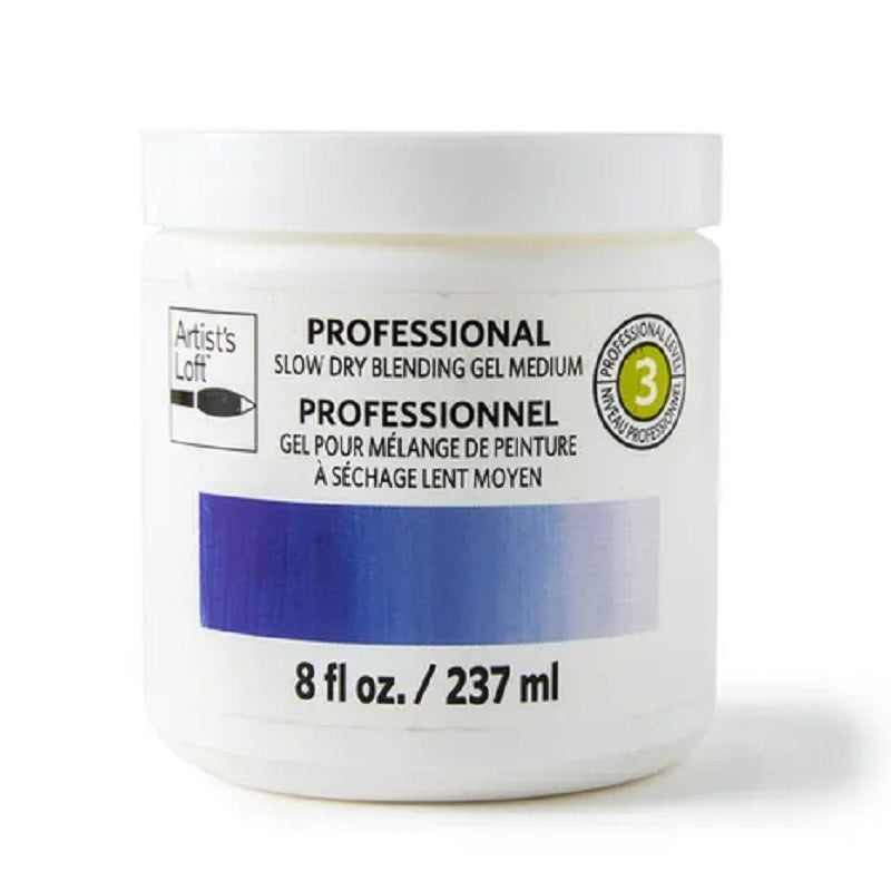 Artist's Loft Professional Slow Dry Blending Gel Medium – 8 fl oz / 237 ml