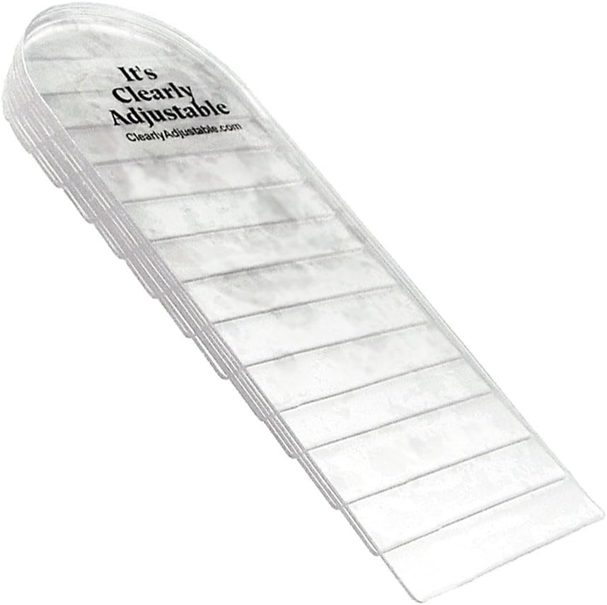 Small, Unisex, Shoe Insert, Clear Vinyl Heel Lift Size