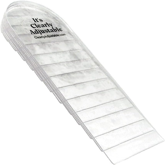 Small, Unisex, Shoe Insert, Clear Vinyl Heel Lift Size
