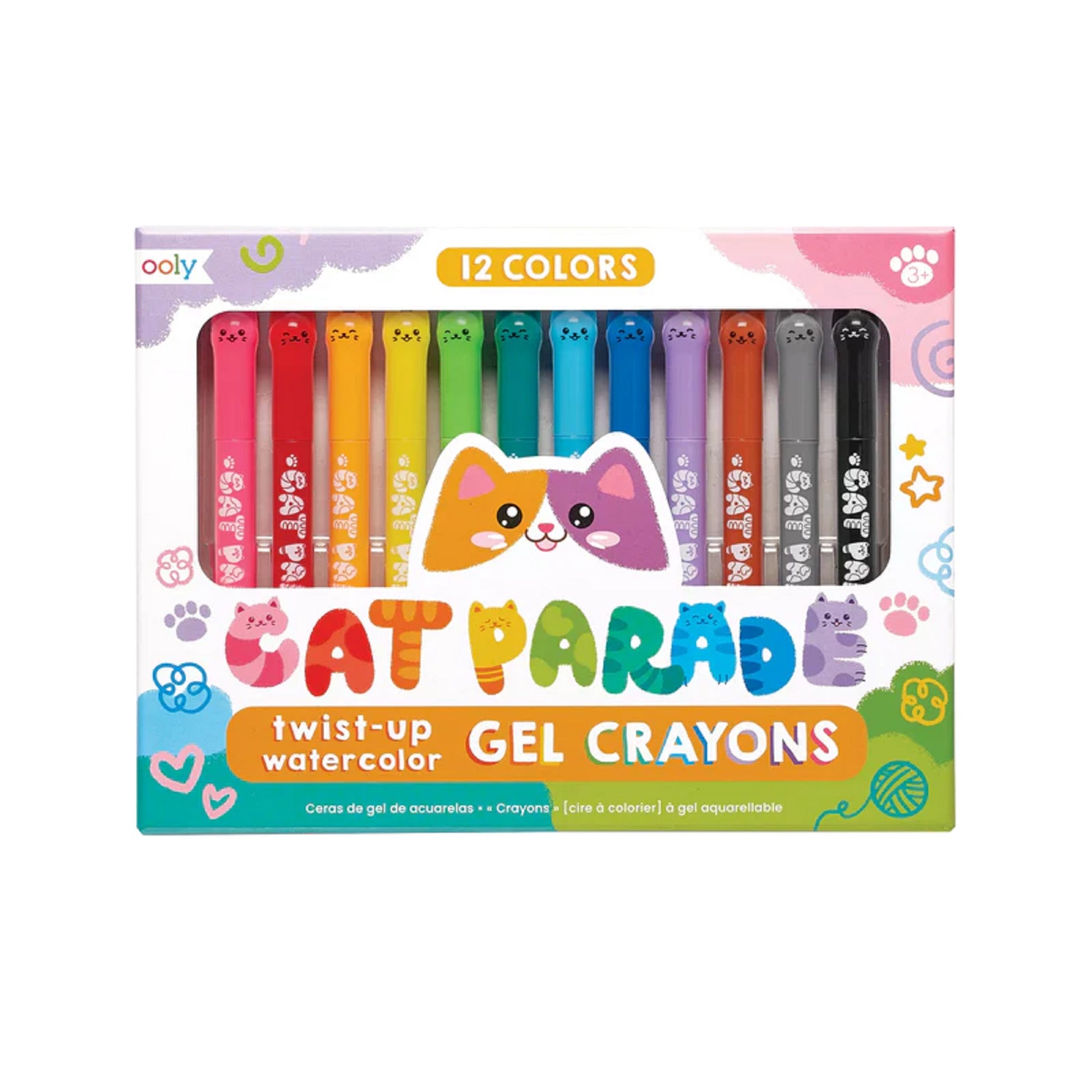 Ooly Cat Parade Gel Crayons - Set of 12