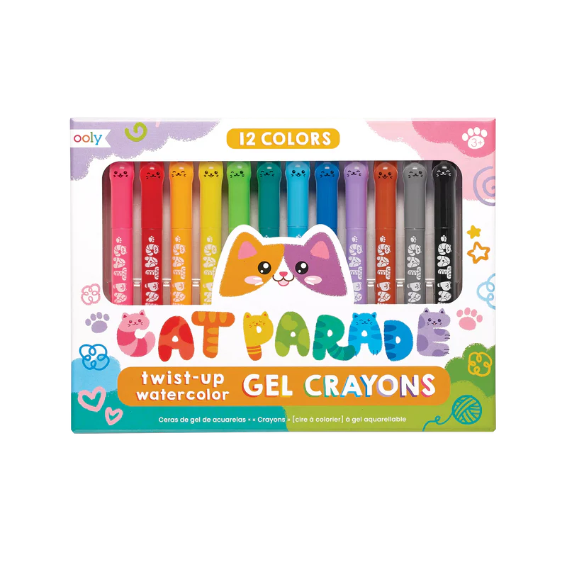 Ooly Cat Parade Gel Crayons - Set of 12