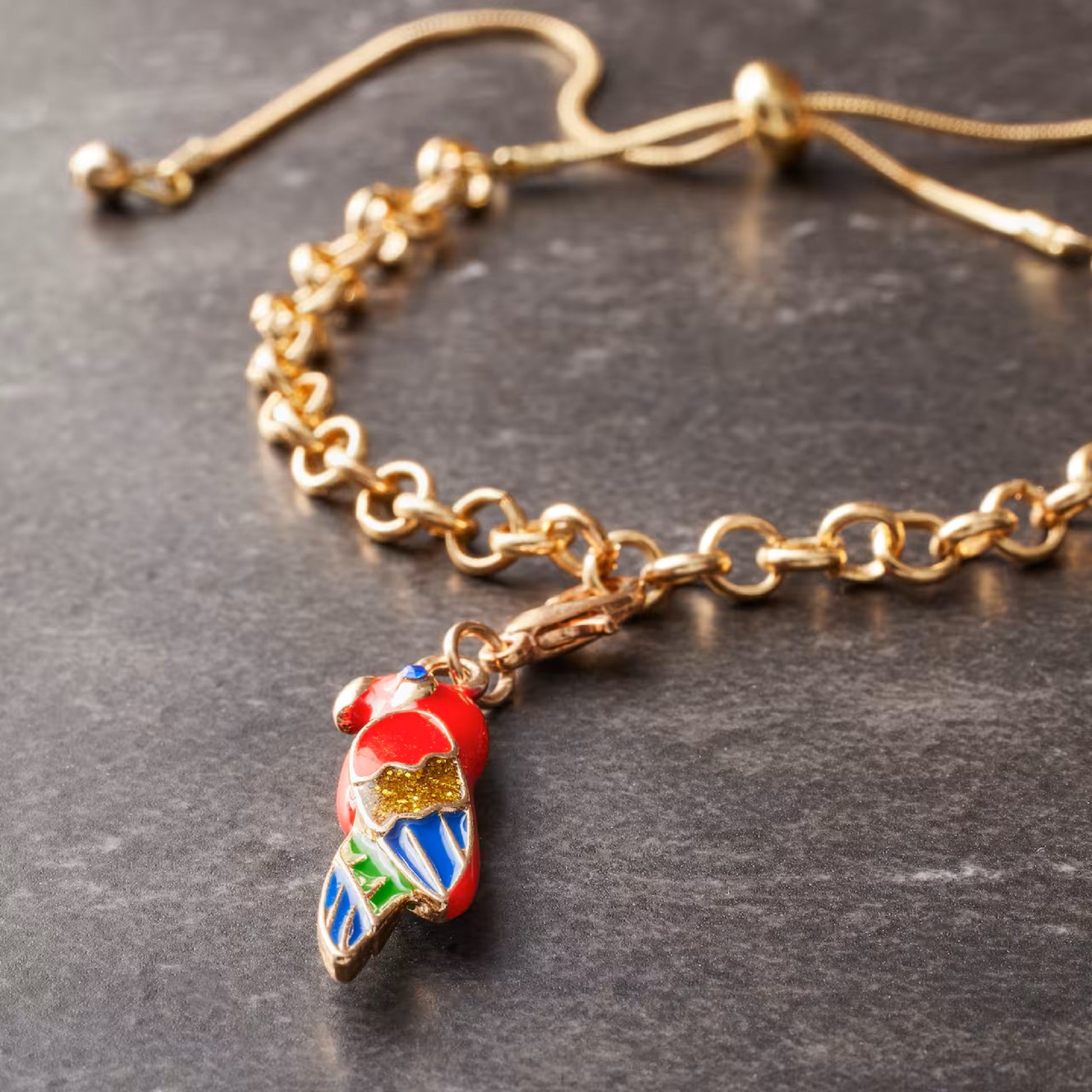Charmalong Rhodium Parrot Charm by Bead Landing