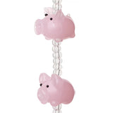 Pink Pig Glass Lampwork Beads, 20mm by Bead Landing