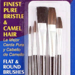 Premier Artist Brushes Bristle & Camel Hair, 5 Piece Set, AR10105