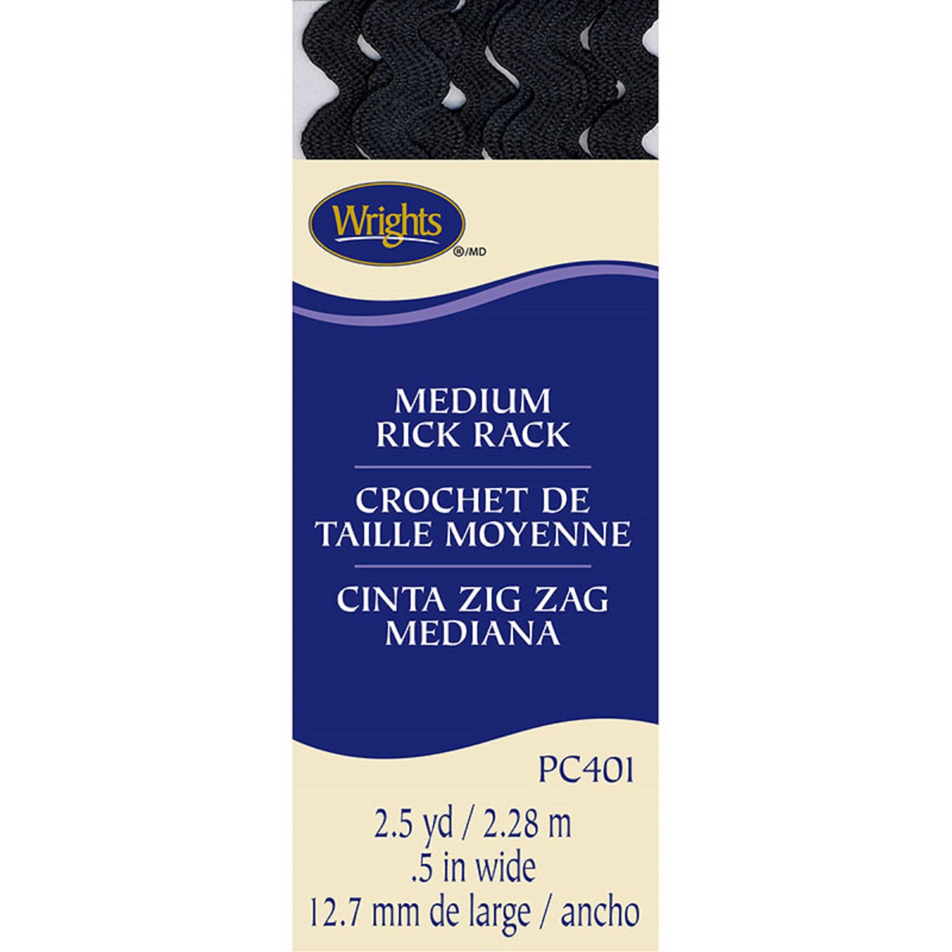 Wrights Medium Rick Rack Black