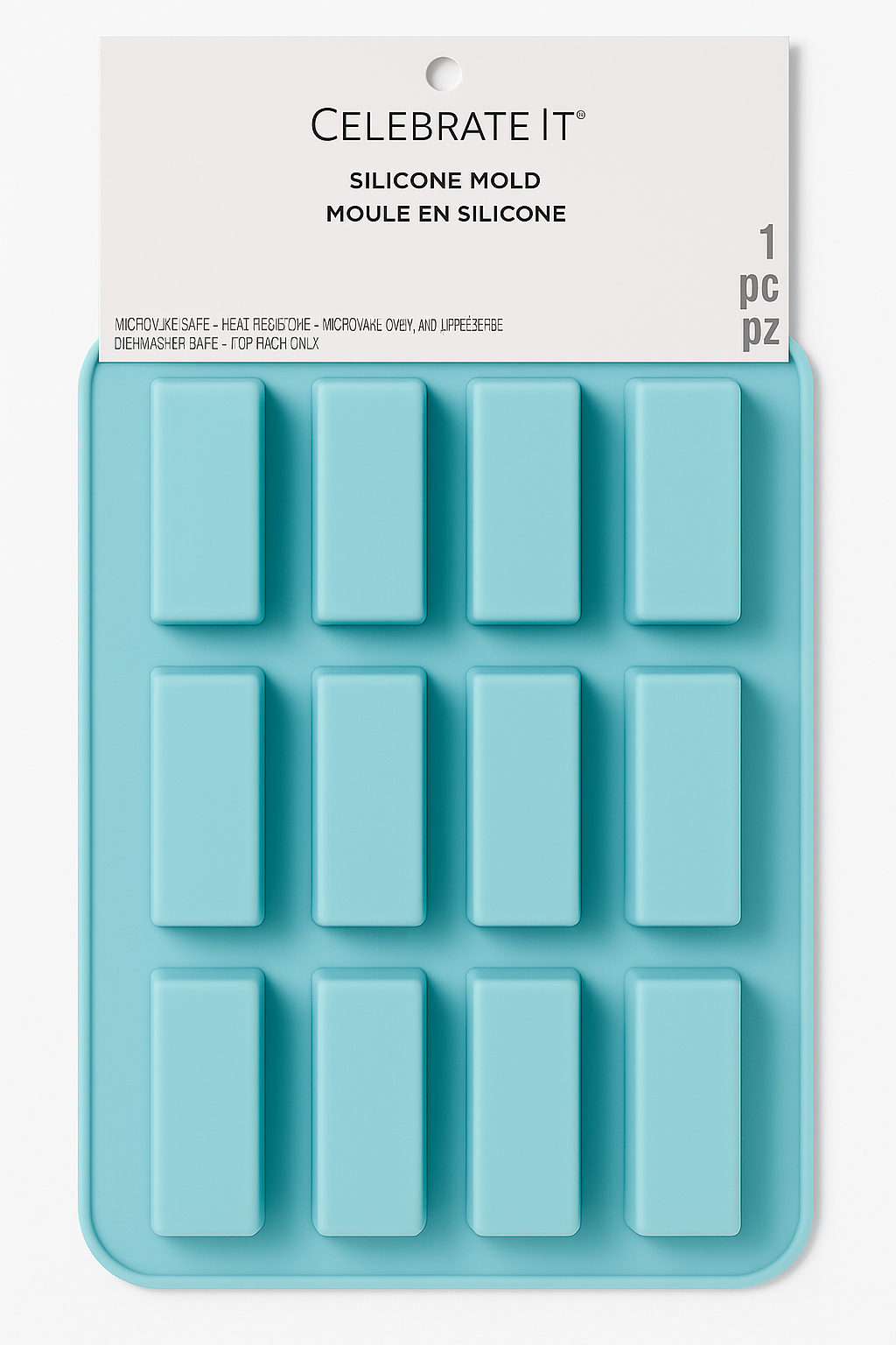 Celebrate It Silicone Mold –Rectangle Bar Shape (12 Cavities)