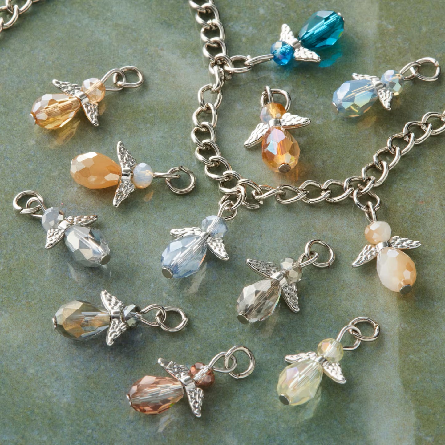 Charmalong Multicolor Rhodium Angel Drop Charms by Bead Landing