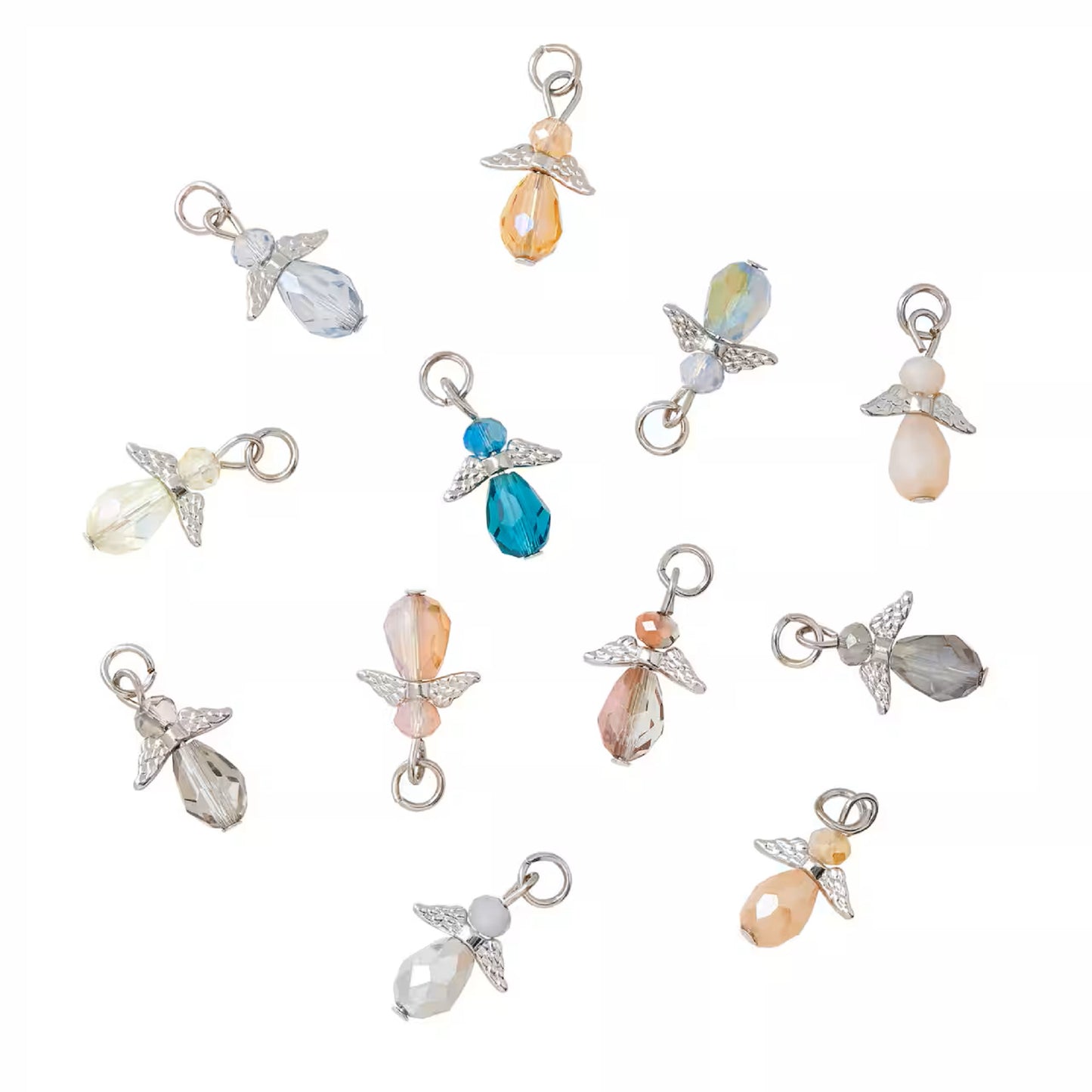 Charmalong Multicolor Rhodium Angel Drop Charms by Bead Landing