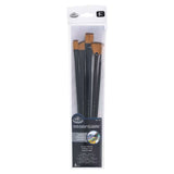 Royal & Langnickel Essentials  Acrylic Gold Taklon 5 Piece Brush Set