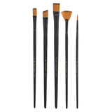 Royal & Langnickel Essentials  Acrylic Gold Taklon 5 Piece Brush Set