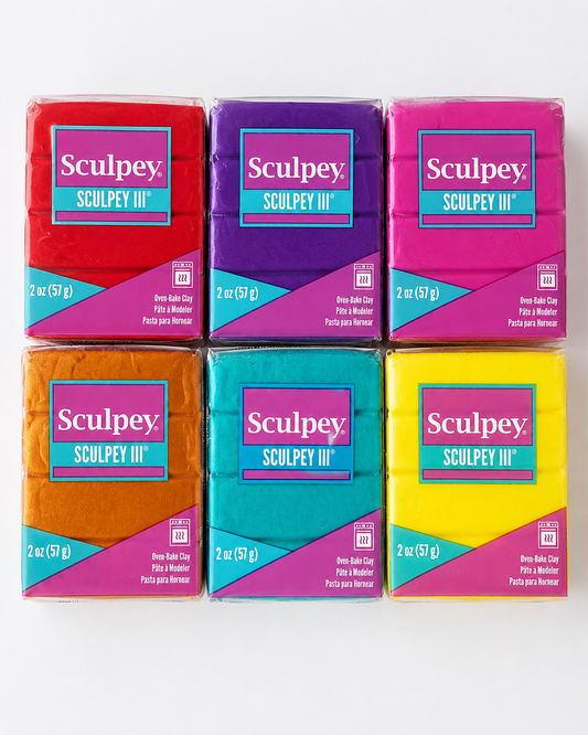 Sculpey III Polymer Clay 6-Color Variety Pack- 2 oz (57g)
