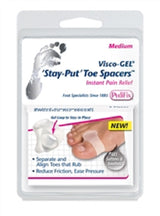 Visco-Gel Stay-Put Toe Spacers  2/Pack by Pedifix