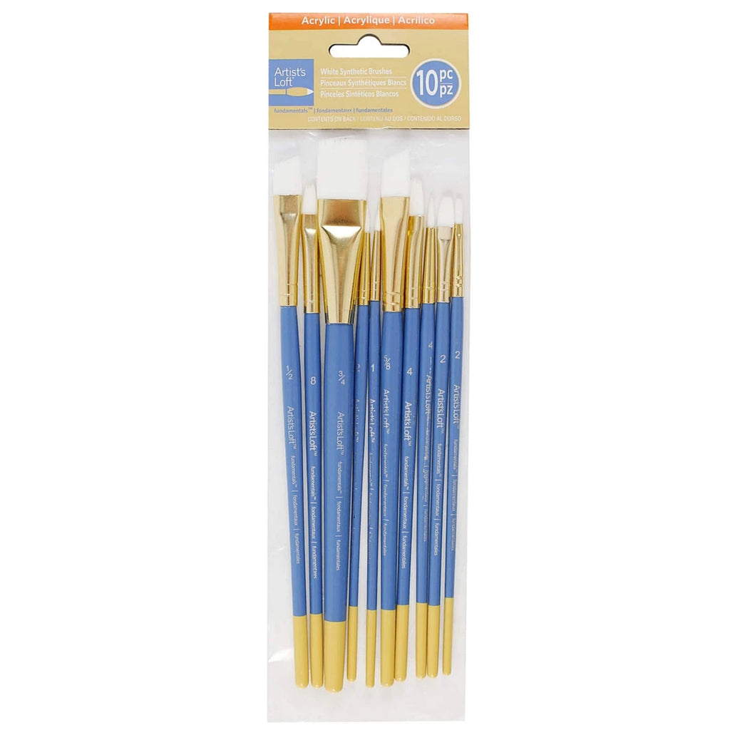 White Synthetic 10 Piece Brush Set by Artist's Loft