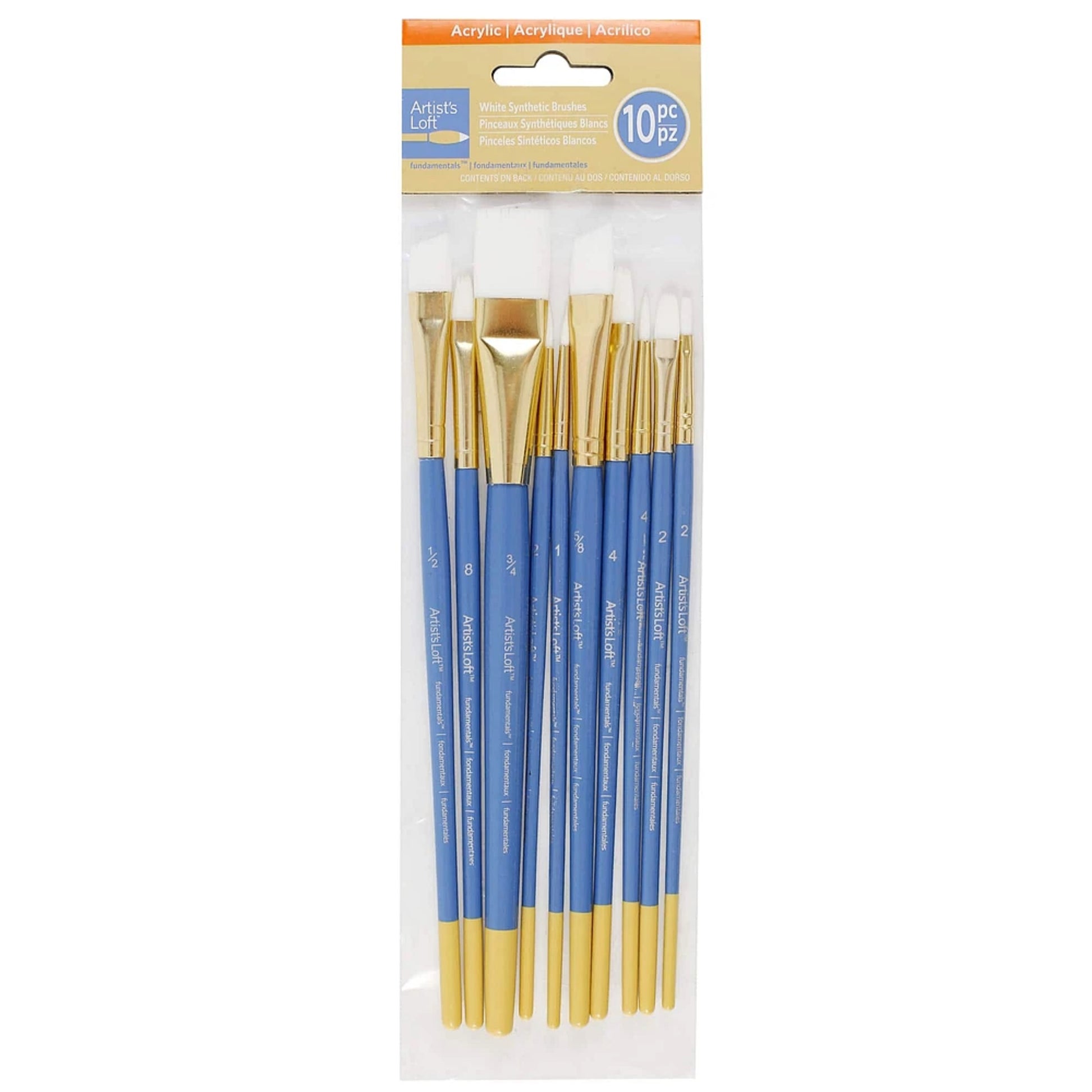 White Synthetic 10 Piece Brush Set by Artist's Loft
