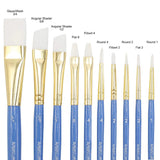 White Synthetic 10 Piece Brush Set by Artist's Loft