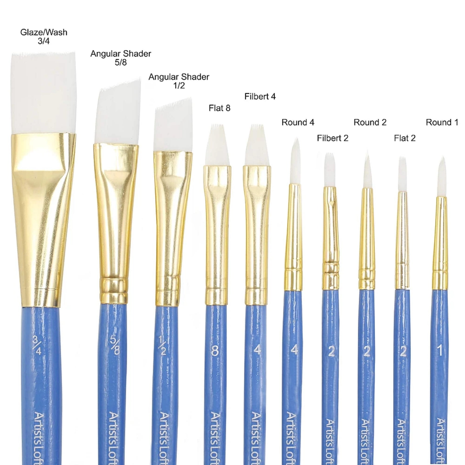 White Synthetic 10 Piece Brush Set by Artist's Loft