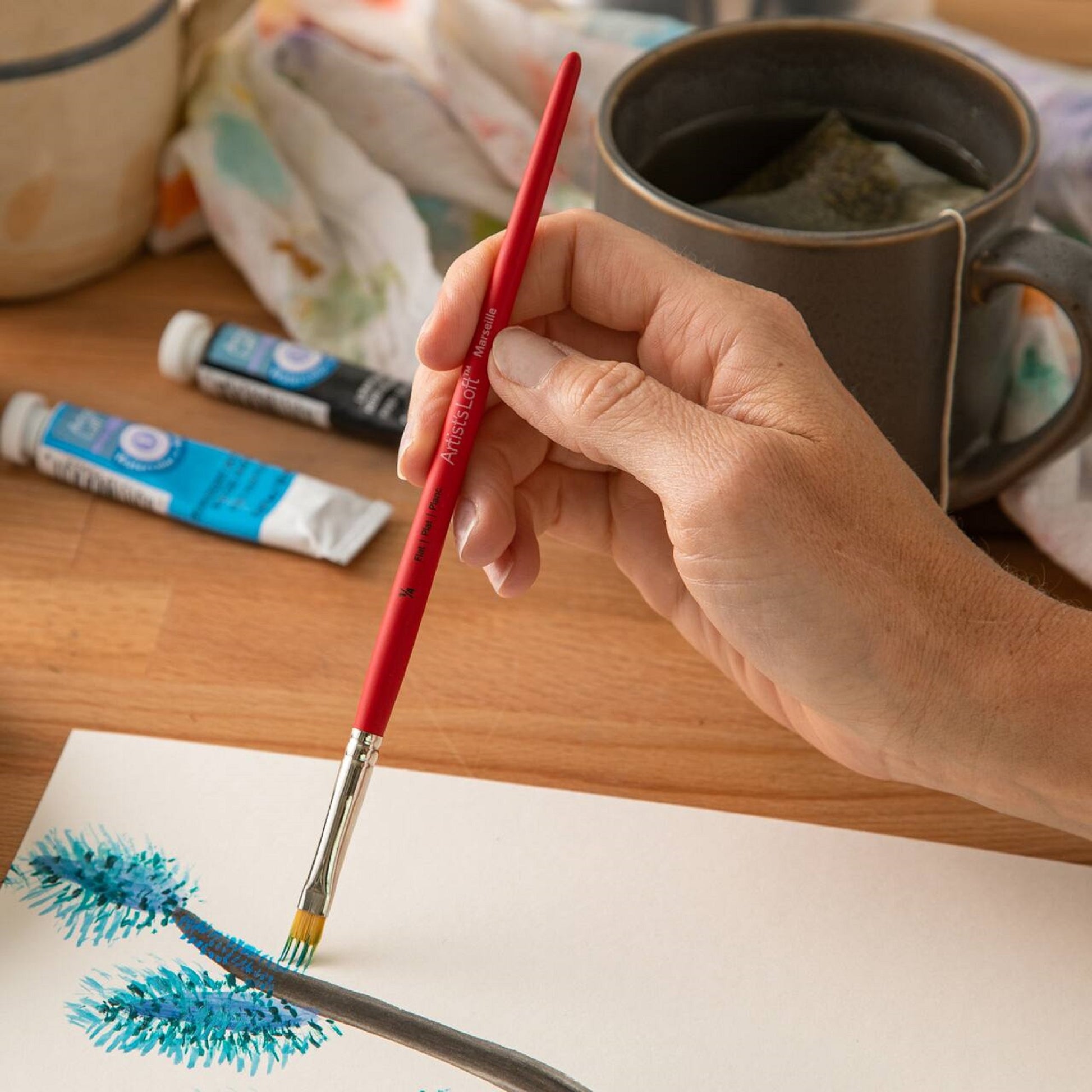 Artist's Loft  Marseille Wisp Flat Brush  1/4in