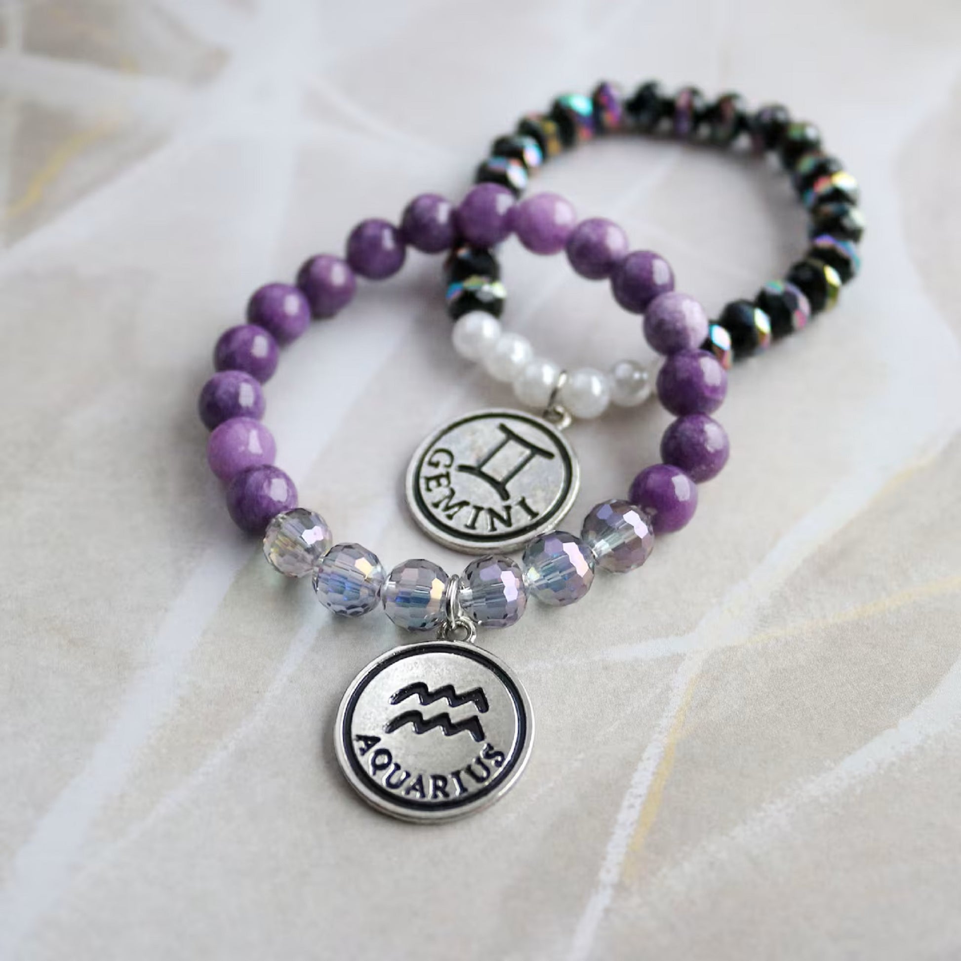 Rhodium-Colored Zodiac Charm Set by Bead Landing