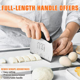 Biscuit Cutter Set,10Pcs Stainless Steel Pastry Blender Set with Pastry Cutter,5Pcs Biscuit Cutter,Dough Cutter,3 Cup Flour Sifter,Baking Mat and Fine Mesh Strainer for Cooking Cookies and Donuts