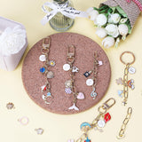 223Pcs Keychain Making Kit Bag Charm Kit 86 Charms 10 Keychain Clips with Key Ring Jewelry Plier,15 Extender Chain Swivel Snap Hooks Gold Charms 100 Jump Ring DIY Craft Supplies