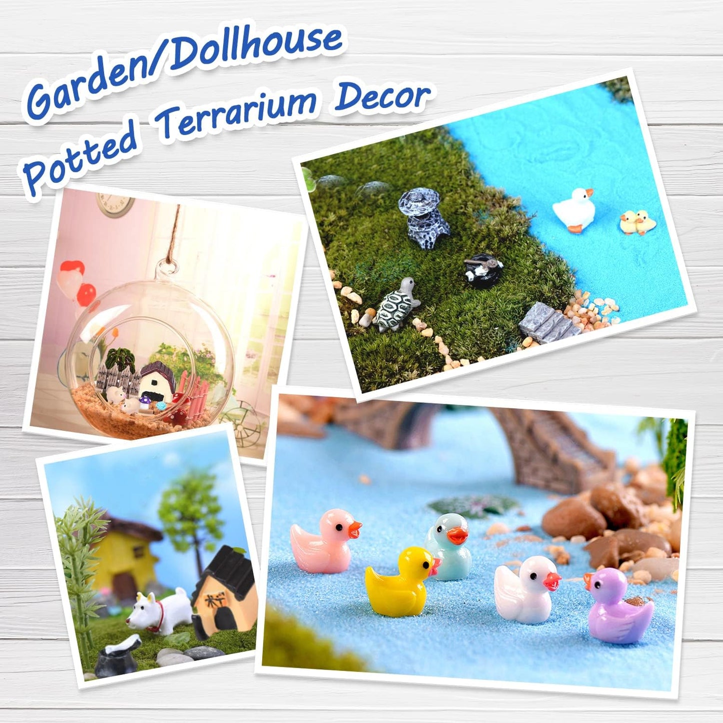 123 Pcs Fairy Garden Accessories Outdoor, Miniature Figurines, Decorations, Kit for Terrarium Supplies DIY Craft Decor