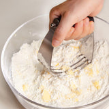 Pastry Shortening Blender Cutter,Stainless Steel Dough Masher for Butter, Biscuit,Baking, Kneading,Dough, Flakier and Fluffier Pie Crusts, Almond - Hand Kitchen Tool (1, Black)