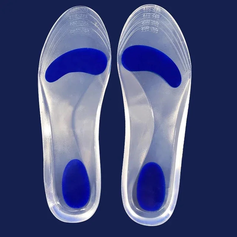 Silicon Orthopedic Insoles for Shoes Women Men Flat Foot Arch Support Shoe Pad Shock Absorption Plantar Fasciitis Relief Insoles