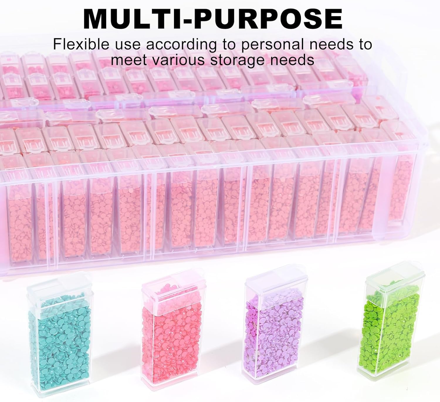 Diamond Painting Storage Container, 240 Grids, Bead Organizer for Art Supplies, Jewelry Craft Storage Box