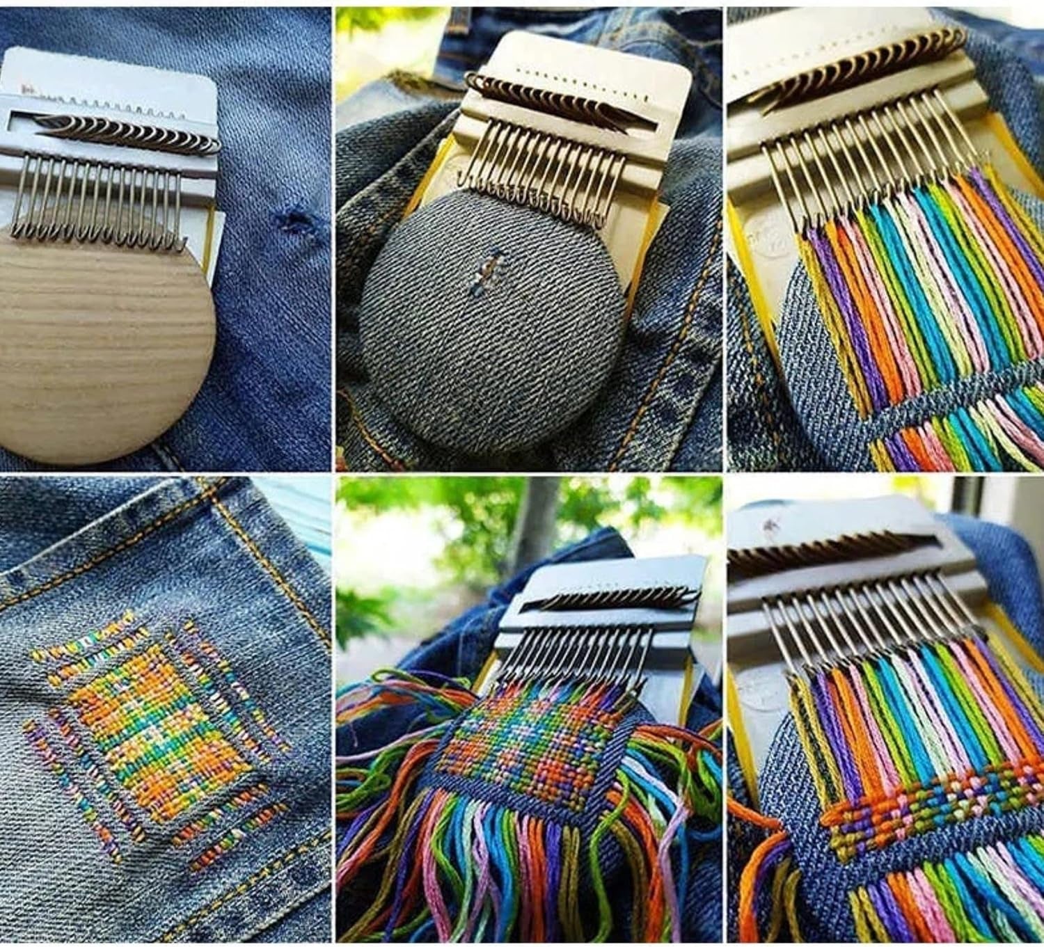Knit Patch Kit, Knitpatch Patchmaker 2.0 Kit-Knitting for Beginners, Portable Patch Darning Kits, Patchwork Weaving Tool Set for Quickly Sewing Repair, Sewing (14 Hooks)