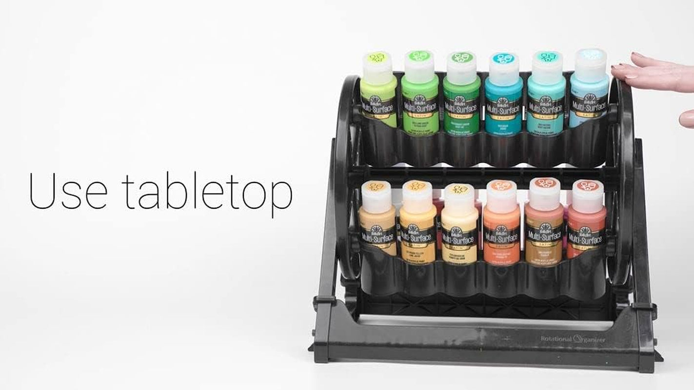 Rotational Organizer for Acrylic Storage, Holds 24 Standard 2 Fl Oz Bottles, DIY Arts & Crafts Organizer, 31100