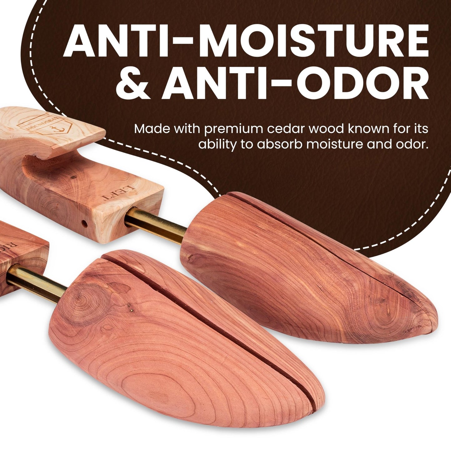 HOUNDSBAY Cedar Shoe Tree - Shoe Trees for Men & Women, Sneakers, Widener & S...