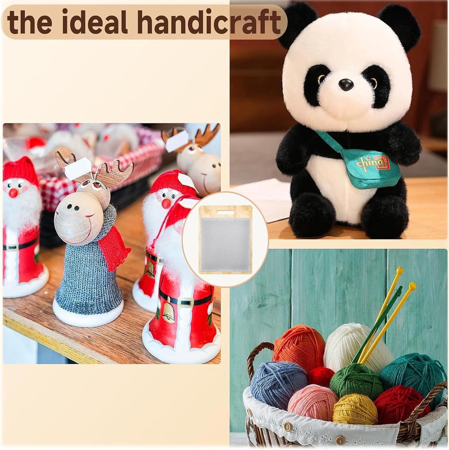 6PCS Wool Blending Board Carding Brush Set, Yarn Making Kit, 4 Wood Craft Sticks Two Brushes for Combing