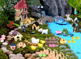 123 Pcs Fairy Garden Accessories Outdoor, Miniature Figurines, Decorations, Kit for Terrarium Supplies DIY Craft Decor