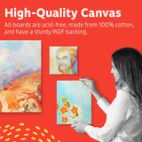 Canvases for Painting 12 Packs - 8 X 10” Blank Canvas 100% Cotton Painting Canvas Panels for Acrylic, Oil & Watercolor Paint for Canvas Painting