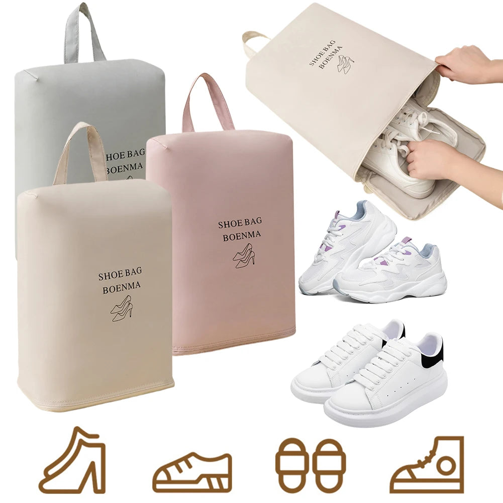 Travel Shoe Bags Waterproof Portable Shoe Pouches Organizer Dust-Proof Portable Small Shoe Organizer for Travel Hiking