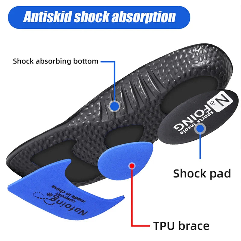 Plantar Fasciitis Relief Shoe Insoles [4-Pair], Arch Support Insoles, Running Athletic Gel Shoe Inserts, Orthotic Inserts for Arch Pain[Trim to Fit: Men 8-12/Women 9-13]