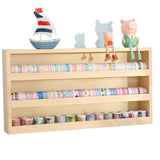 Wood 3 Layers Storage Organizer, Washi Tape Box with Hanging Hook, Divider Closet Container Holder for Sewing,Thread, Office Supplies, Craft Supplies, Jewelry, Accessories