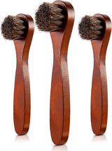 3 Pieces Horsehair Polish Applicator Brush Kit Saddle Soap Shoe Shine Brush Leather Boot Clean Dauber Applicators