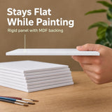 Canvases for Painting 12 Packs - 8 X 10” Blank Canvas 100% Cotton Painting Canvas Panels for Acrylic, Oil & Watercolor Paint for Canvas Painting