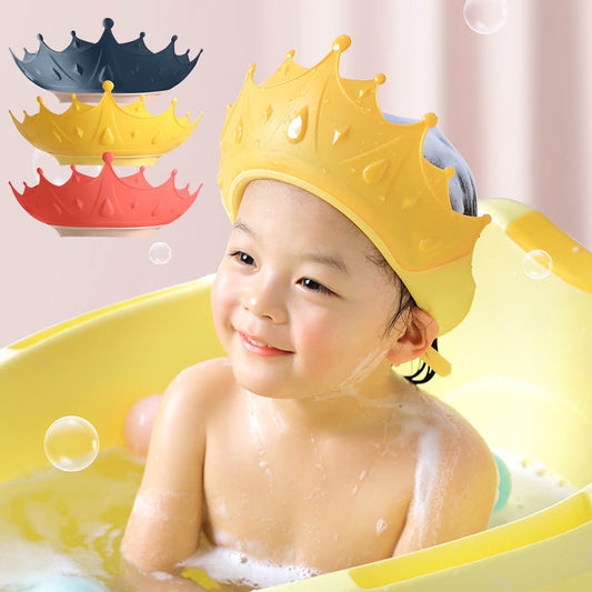 Baby Shower Cap Bathing Cap Soft Adjustable Visor Hat Safe Shampoo Shower Bathing Protection Bath Cap for Toddler, Baby, Kids, Children,Red