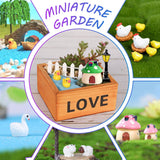 123 Pcs Fairy Garden Accessories Outdoor, Miniature Figurines, Decorations, Kit for Terrarium Supplies DIY Craft Decor