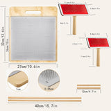6PCS Wool Blending Board Carding Brush Set, Yarn Making Kit, 4 Wood Craft Sticks Two Brushes for Combing