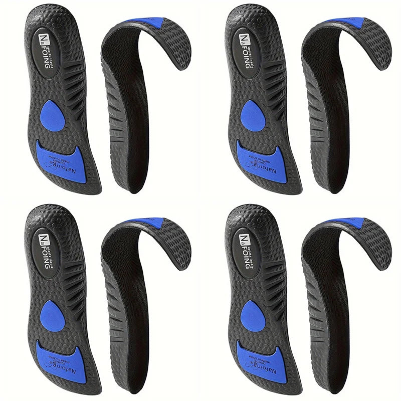 Plantar Fasciitis Relief Shoe Insoles [4-Pair], Arch Support Insoles, Running Athletic Gel Shoe Inserts, Orthotic Inserts for Arch Pain[Trim to Fit: Men 8-12/Women 9-13]