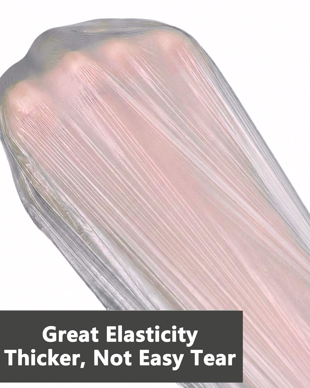 Shower Cap Disposable, 50 PCS Bath Caps Larger Thick Clear Waterproof Plastic Elastic Hair Bath Caps for Women, Hotel Travel Essentials Accessories Deep Conditioning Hair Care Cleaning Supplies
