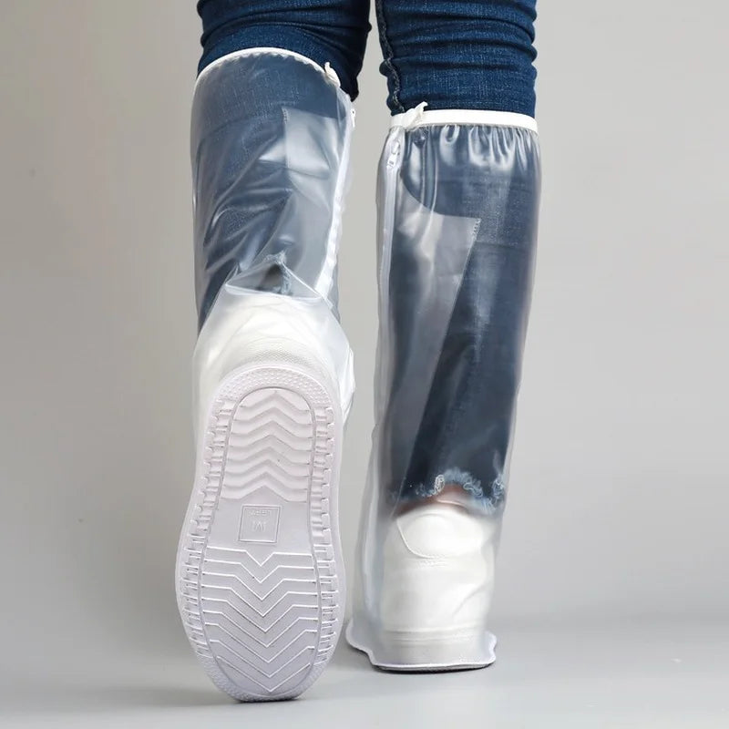 Men'S and Women'S High Tube Shoe Cover with Pressed Edge and Thickened Sole Wear Resistant and High Quality Rainproof Shoe Cover
