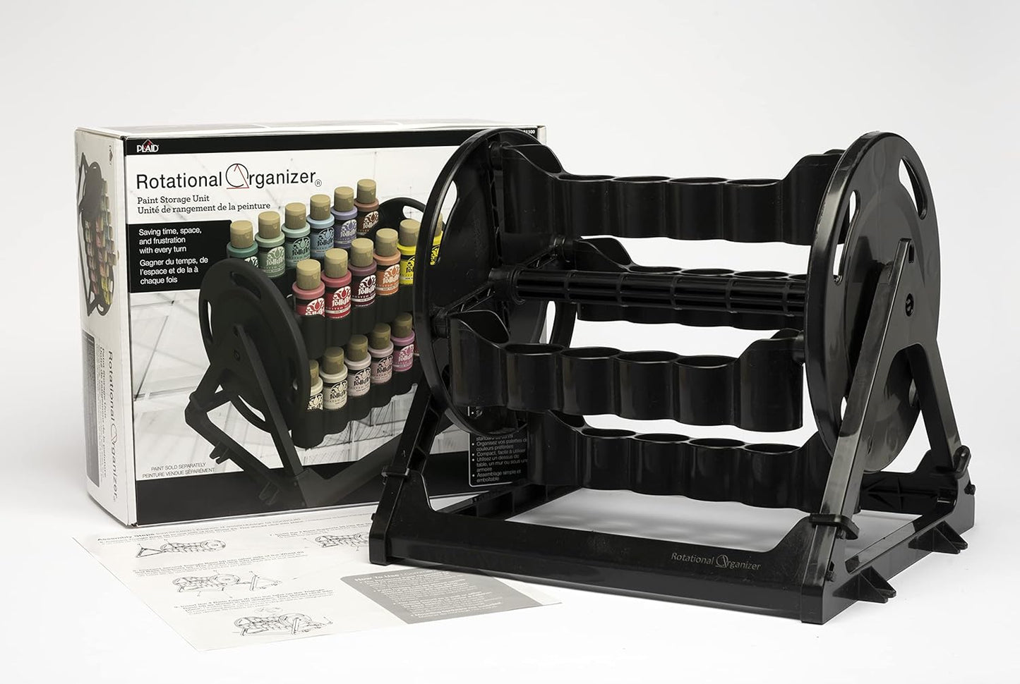 Rotational Organizer for Acrylic Storage, Holds 24 Standard 2 Fl Oz Bottles, DIY Arts & Crafts Organizer, 31100