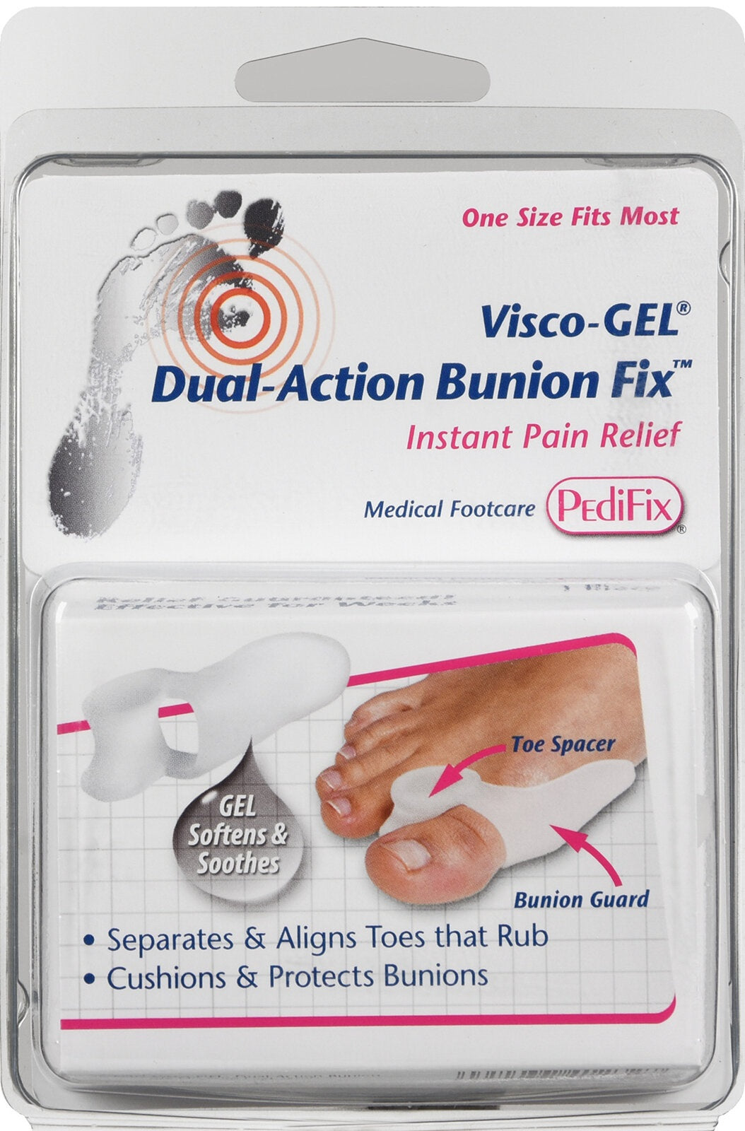 Visco-Gel Dual-Action Bunion Fix One Size by Pedifix