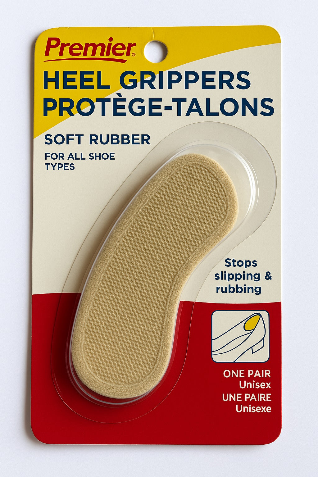 Heel Grippers - Rubber Shoe Grips Self Adhesive Talons by Premier